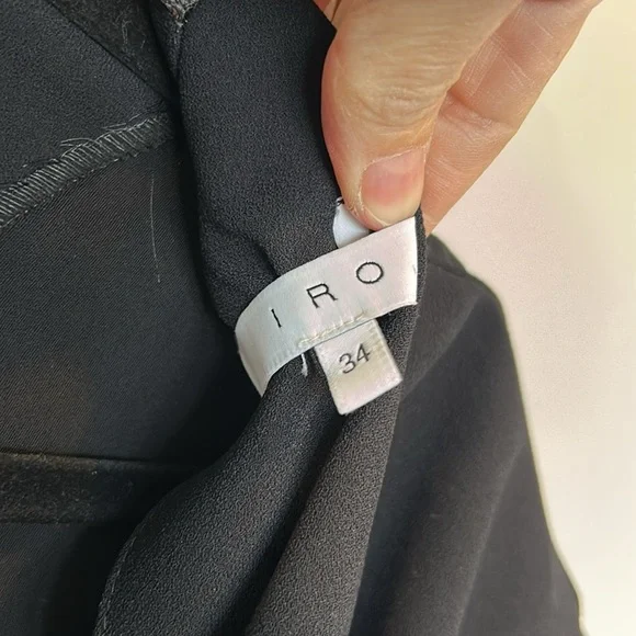 IRO Hilda Cut Out Shift Open Back Dress Black - Picture 9 of 12